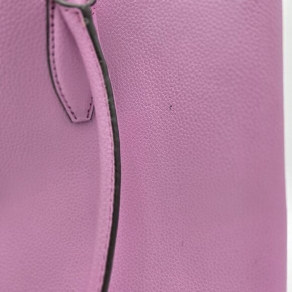 Kate Spade Large Leather Tote Handbag Pink Mauve Gold Hardware Bag Tag Violet - Picture 3 of 13